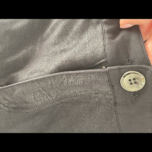 Biker style skinny black pants. Plus size US18. Addition Elle love and legend. - Picture 6 of 8